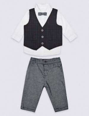 4 Piece Shirt, Trousers & Waistcoat with Tie