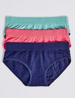 Marks and Spencer  3 Pack Jacquard Bikini Knickers (6-16 Years)
