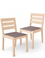 Marks and Spencer  Set of 2 Sonoma Blonde Grey Dining Chairs