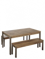 Marks and Spencer  Baltimore Dining Table & 2 Benches