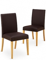 Marks and Spencer  Set of 2 Tromso Faux Leather Dining Chairs
