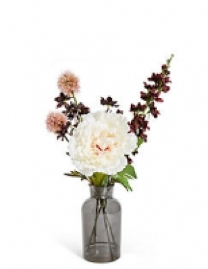 Plum Arrangement in Smoke Bottle