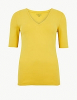 Marks and Spencer  Pure Cotton V-Neck Short Sleeve T-Shirt