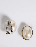 Marks and Spencer  Pearl Effect Oval Clip-On Earrings