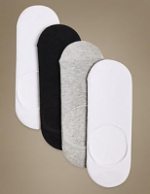 4 Pair Pack Cotton Rich Trainer Liner Socks