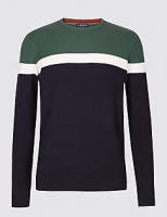 Marks and Spencer  Pure Cotton Textured Slim Fit Jumper