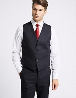 Marks and Spencer  Indigo Textured Tailored Fit Waistcoat