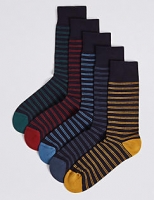 Marks and Spencer  5 Pack Cool & Freshfeet Striped Socks