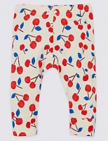 Marks and Spencer  Pure Cotton All Over Cherry Print Leggings