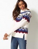 Marks and Spencer  Fair Isle Roll Neck Jumper