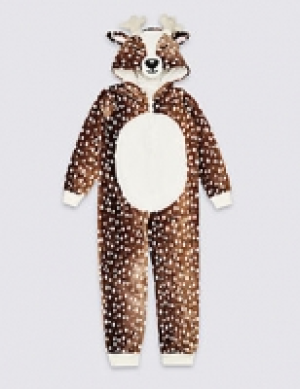 Marks and Spencer  Deer Hooded Onesie (1-16 Years)