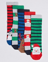 Marks and Spencer  5 Pairs of Novelty Socks (1-14 Years)
