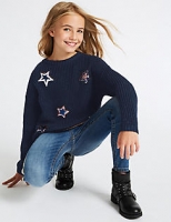 Marks and Spencer  Cotton Rich Star Jumper (3-16 Years)