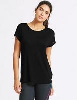 Marks and Spencer  Textured Burnout Short Sleeve Top