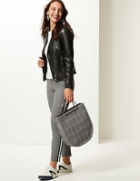 Marks and Spencer  Checked Metal Handle Tote Bag