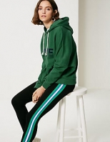 Marks and Spencer  Cotton Rich Logo Printed Hooded Sweatshirt