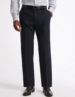 Marks and Spencer  Shorter Length Regular Fit Wool Blend Trousers