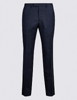 Marks and Spencer  Navy Slim Fit Wool Trousers
