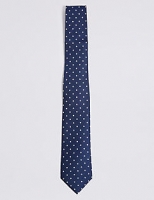 Marks and Spencer  Pure Silk Spotted Tie & Pocket Square Set