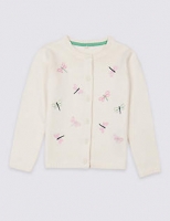 Marks and Spencer  Dragonflies Knitted Cardigan (3 Months - 7 Years)