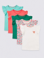 Marks and Spencer  5 Pack Cotton Rich T-Shirts (3 Months - 7 Years)