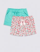 Marks and Spencer  2 Pack Cotton Rich Shorts (3 Months - 7 Years)