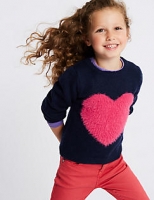 Marks and Spencer  Heart Knitted Jumper (3 Months - 7 Years)