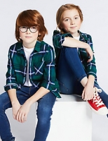 Marks and Spencer  Pure Cotton Checked Shirt & T-Shirt (3-16 Years)
