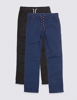 Marks and Spencer  2 Pack Pure Cotton Joggers (3-16 Years)