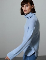 Marks and Spencer  Pure Cashmere Textured Roll Neck Jumper