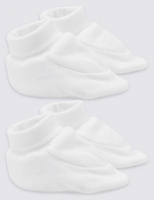 Marks and Spencer  2 Pack Pure Cotton Booties