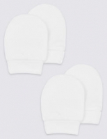 Marks and Spencer  2 Pack Pure Cotton Mittens