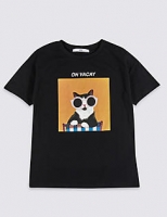 Marks and Spencer  Pure Cotton On Vacay T-Shirt (3-16 Years)