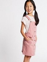 Marks and Spencer  Cotton Pinafore with Stretch (3-16 Years)