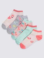 Marks and Spencer  5 Pairs of Trainer Liners Socks (3-14 Years)