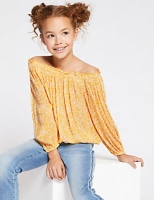 Marks and Spencer  Bardot Textured Top (3-16 Years)