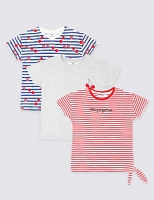Marks and Spencer  3 Pack Striped Tops (3-16 Years)
