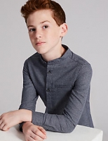 Marks and Spencer  Pure Cotton Grandad Shirt (3-16 Years)