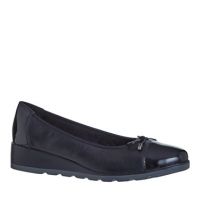 Dunnes Stores  Leather Low Wedge Shoe