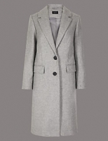 Marks and Spencer  PETITE Single Breasted Coat with Cashmere
