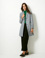 Marks and Spencer  Wool Blend Checked Coat