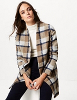 Marks and Spencer  Checked Open Front Coat