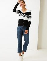 Marks and Spencer  Striped Round Neck Cardigan