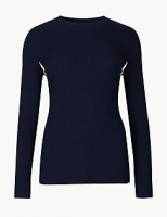 Marks and Spencer  PETITE Ribbed Round Neck Jumper