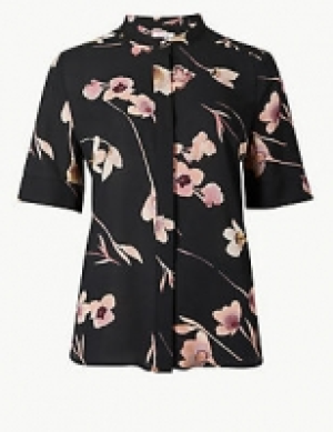 Floral Print Round Neck Short Sleeve Blouse 27.00 €