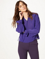 Marks and Spencer  Funnel Neck Long Sleeve Blouse