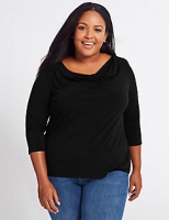 Marks and Spencer  CURVE Cowl Neck 3/4 Sleeve Top
