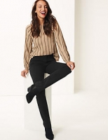 Marks and Spencer  Cotton Rich Stretch Straight Leg Trousers