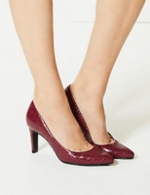 Stiletto Heel Pointed Skin Tone Court Shoes