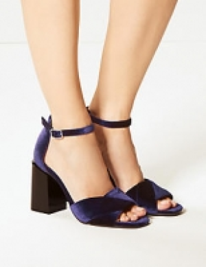 Wide Fit Statement Heel Ankle Strap Sandals